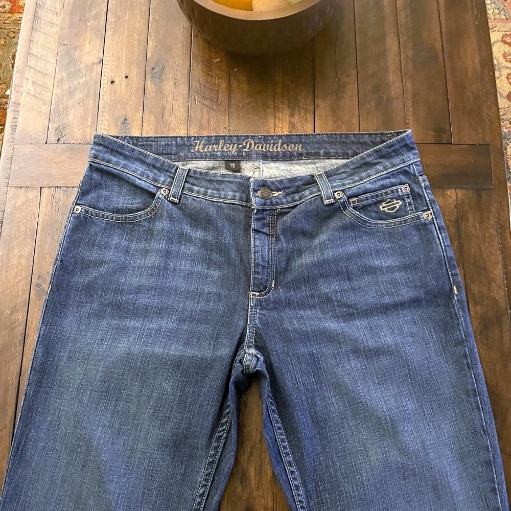 Harley Davidson Boot Cut Mid-Rise Jeans - 10 Tall